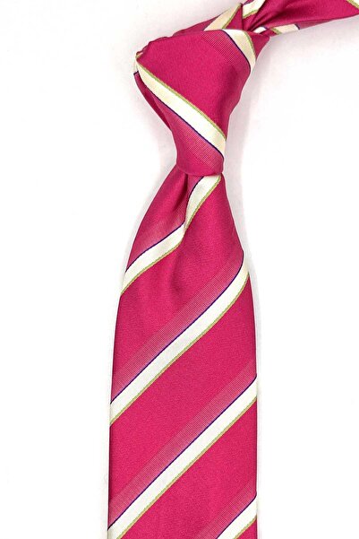Kravatkolik Cuttoli Style Fuchsia Italian Silk Tie Ik2210