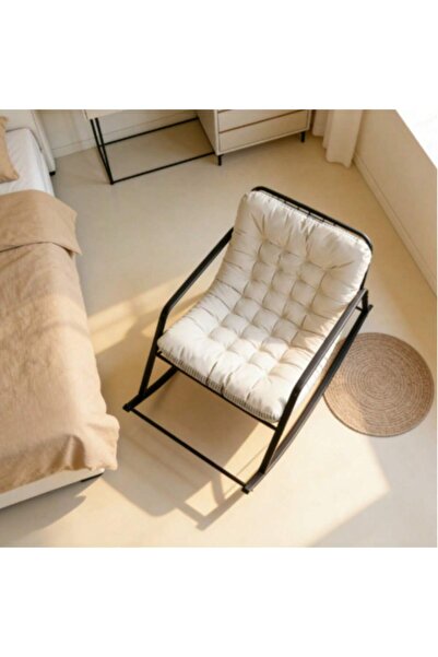 Tiokkss كرسي استرخاء هزاز عصري مزدوج للاستخدام الداخلي والخارجي مع حقيبة تخزي...