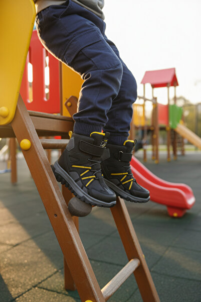 Cool Cizme pentru copii unisex Hilly P, negre, anti-alunecare, rezistente la ...