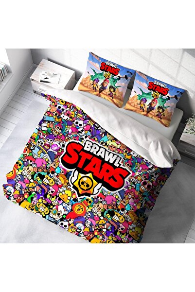 Home Stars Themed 3D Digital Double Bedding Set