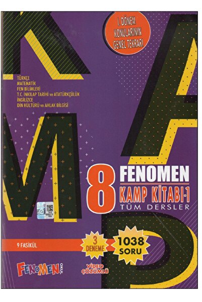 Fenomen Yayıncılık Fenomen 8.Sınıf Tüm Dersler Kamp Kitabı 1.Dönem Konuların ...