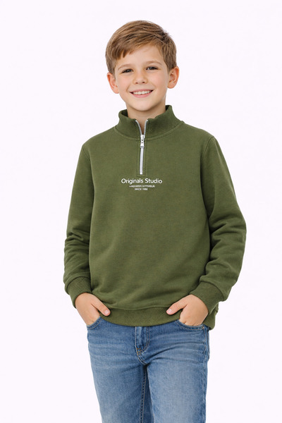 Atabay Kids سترة رياضية للأولاد من ATABAY 162-12-25 بسحاب نصفي للاستخدام اليو...