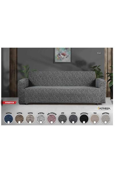 Bella Home Altınkoza Sofa Bed Style Stretch Sofa Cover (3+3) - Stretch Fabric...