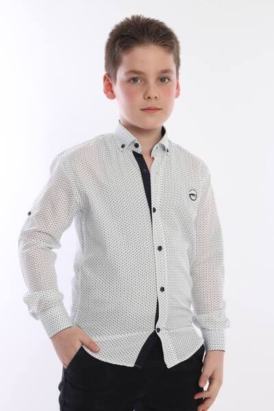 PASSERO PATTERNED KIDS SHIRT