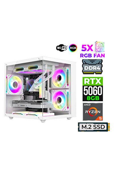 XASER Astra X120 Ryzen 5 5600X 16GB Ram 512GB M.2 NVMe SSD 8GB RTX5060 Oyuncu...