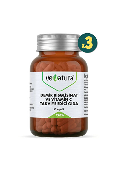 VeNatura Iron Bsg and Vitamin C 90 Capsules 3 Pieces