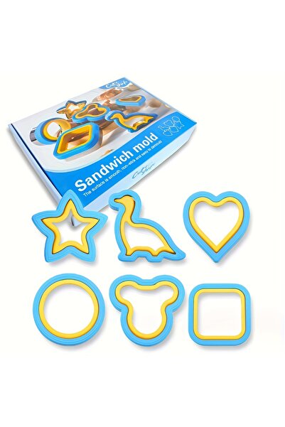 Choice1 Blue Yellow 6-piece gift box set Sandwich cutting and sealing machine, biscuit plastic cutting machi