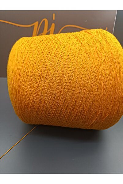 Pİ Yarn خيط حياكة يدوي 100% قطن مرسيريزد 500 جرام أصفر