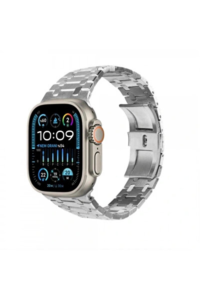 FERRO حزام ساعة من الفولاذ الفضي مقاس 44 ملم FSWMK1004-A