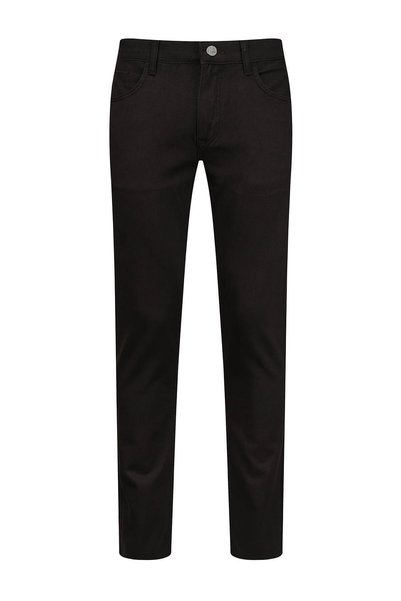 SAYKI Brown Relaxed Fit 5 Pocket Cotton Canvas Pants