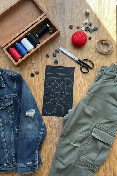 Buffer ® Siyah Yapışkanlı Yama Bantları – Delik Kapatma, Yırtık ve Aşınma İçi...