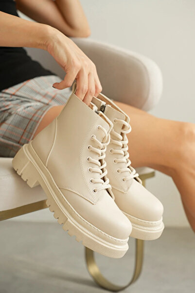 Baybonza Luis a Costa Lc001 4.5 cm Beige Short Lace-Up Boots