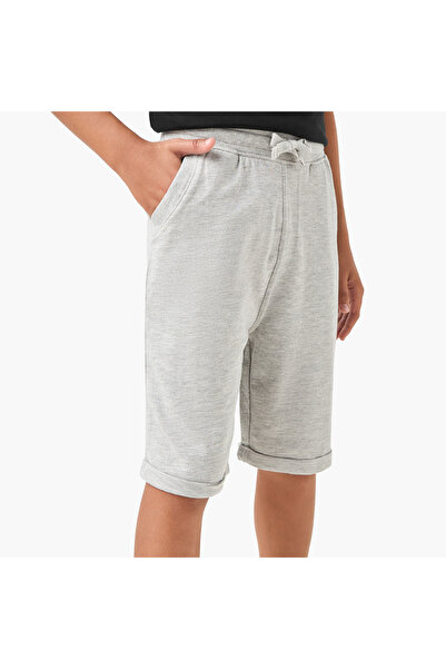 Juniors Solid Shorts with Pocket Detail and Elasticised Waistband