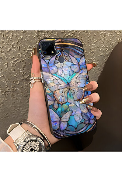 Hontinga حافظة متوافقة مع هاتف Realme C25S، حافظة هاتف صلبة مضادة للسقوط، حاف...