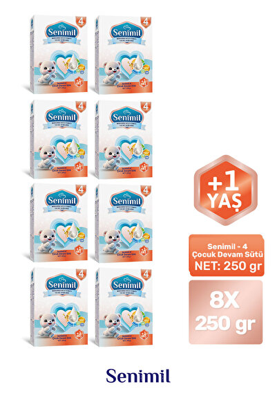 SENİMİL 4 ÇOCUK DEVAM SÜTÜ 250 GR (+1 YAŞ) 8 Lİ AVANTAJ PAKETİ