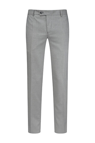 Hatemoğlu Gri Regular Fit Yandan Cepli Kumaş Pantolon