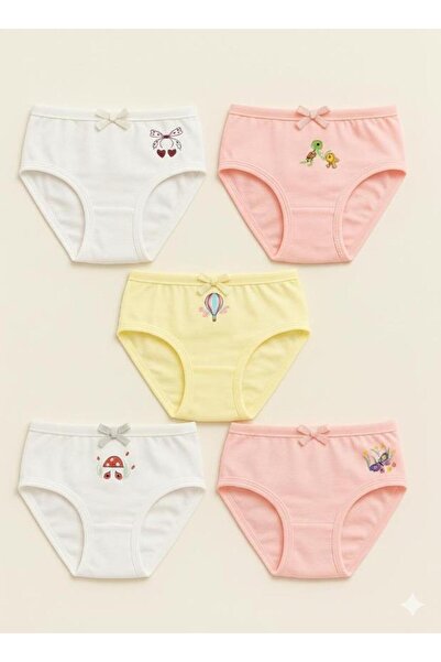 BONY SOCKS Girl's 5-Piece Patterned Slip