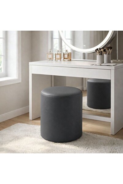 AY CONCEPT Pera Puf Deri Silindir Dekoratif Pufidik Puf Bench