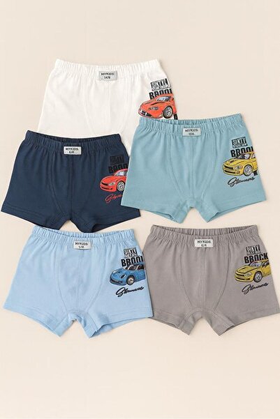 BONY SOCKS Set de 5 mașini cu model pentru băieți boxeri