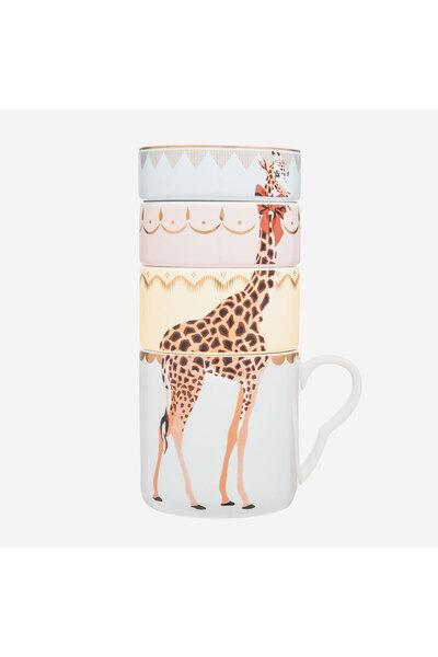 YVONNE ELLEN Animals Mavi Porselen Ölçü Kabı Seti 15 Ml