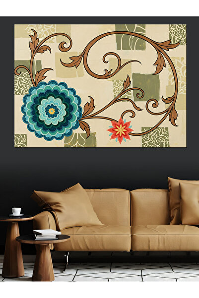 KanvasSepeti Османски флорални висококачествени маслени бои с текстура Платно...