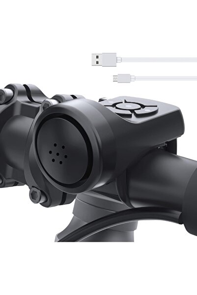 Bukela بوق دراجة كهربائية من شركة Making Tech، جرس دراجة إلكتروني بقوة 140 ديسيبل مع 4 أوضاع صوتية، مقاوم للماء