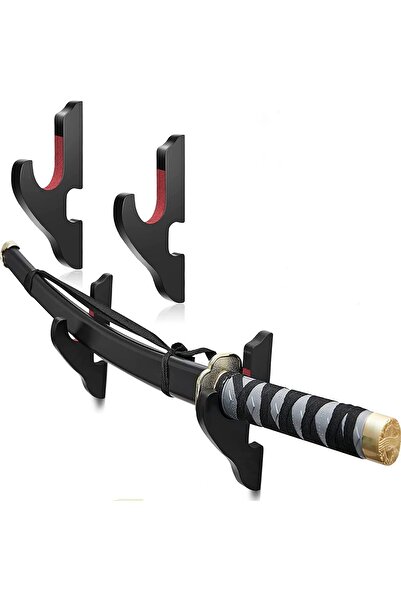 Aputue Sword Wall Mount, 2 Pcs Wood Martial Arts Stand