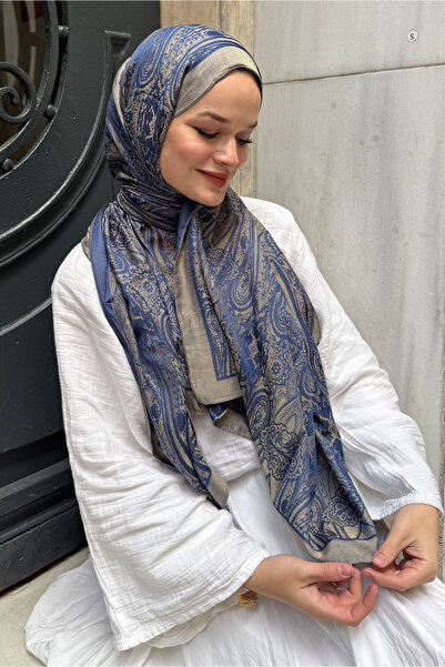 CUOCA LOUNGE Etnik Desenli Çift Taraflı Kaşmir İpek Şal