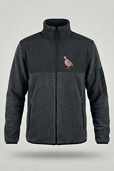 WİDİ Jachetă din lână Softshell Hunting Bird cu imprimeu guler ridicat cu secțiuni