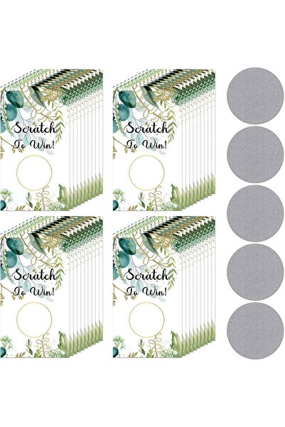 EXCEFORE ٤٨ قطعة من بطاقات ملصقات قابلة للخدش وشهادات هدايا فارغة للأعمال