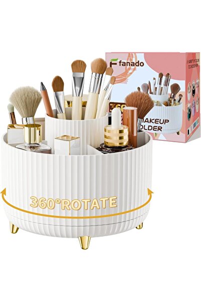 Arabest منظم فرش مكياج قابل للدوران 360 درجة، منظمات مكياج لسطح الطاولة، تنظيم المكياج
