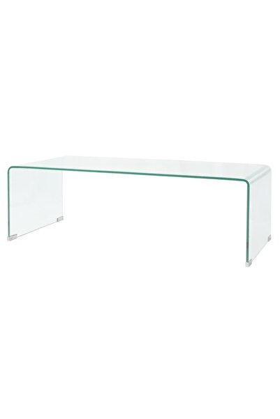 vidaxl Măsuță cafea sticlă securizată 98 x 45 x 30 cm, transparentă