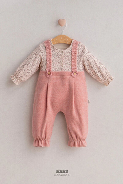 Tongs Kız Bebek Tulum Autumn Flowers Fırfırlı