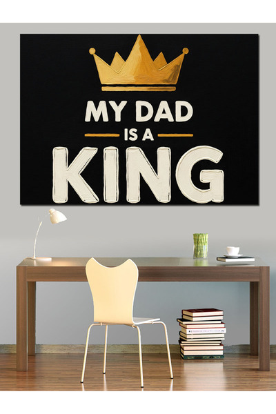 KanvasSepeti Tatăl meu este regele Pictură în ulei de înaltă calitate textura...