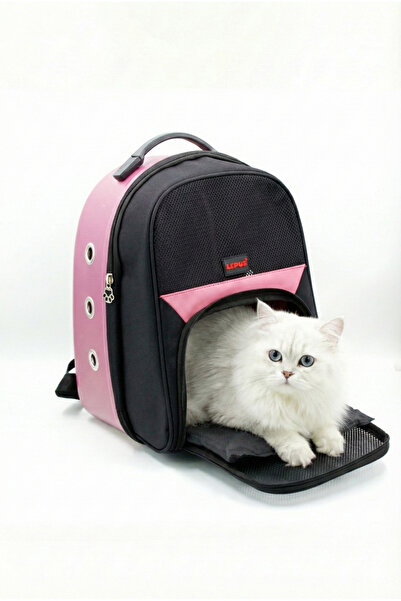 Lepus Havalandırmalı Kedi Köpek Taşıma Sırt Çantası – File Tasarım, Sert Yan-...