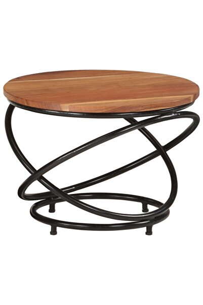 vidaxl Coffee Table Ø 55x40 cm Solid Wood Acacia