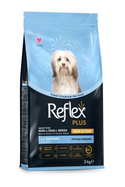Reflex Plus Skin & Coat Somonlu Mini ve Küçük Irk Yetişkin Köpek Maması 3 Kg -V1