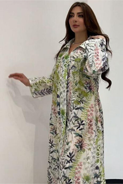 Vitrina جلابية فلورا الناعمة – بطبعة نباتية