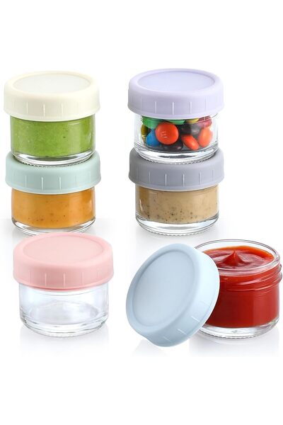 Arabest [عبوة من 6 قطع] عبوة صلصة السلطة الجاهزة، عبوة زجاجية صغيرة سعة 1.7 أونصة مع أغطية