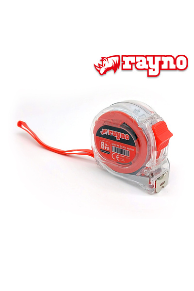 RAYNO شريط قياس شفاف 8 متر × 25 ملم - 11513