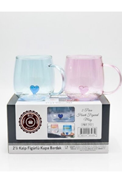 RD Mağaza 2’Li Kalpli Çift Bardağı
