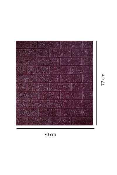 HORECA MARKET Kendinden Yapışkanlı Duvar Kağıdı Panel Strafor Köpük Bordo 70x...
