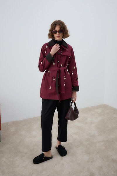 Hilay Parka Düğmeli Özel Aksesuarlı Parka MÜRDÜM