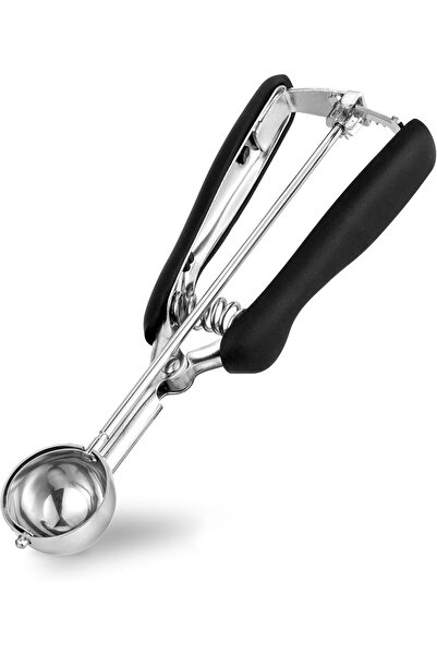 TJ POP مغرفة بسكويت بسعة ملعقة كبيرة للخبز، مغرفة آيس كريم احترافية من الفولاذ المقاوم للصدأ 18/8