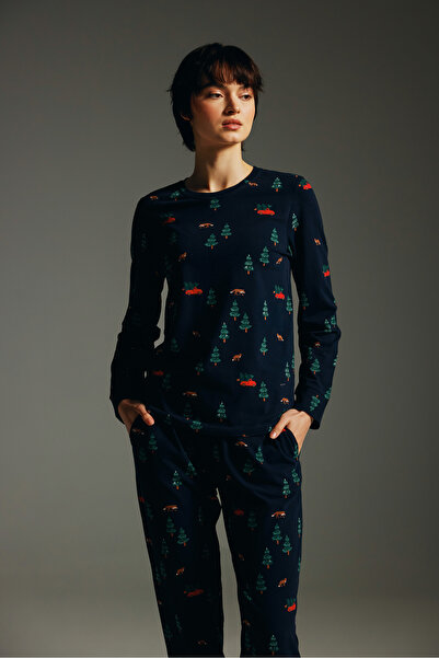 Hays Kadın Pamuklu Uzun Kollu Pijama Üstü