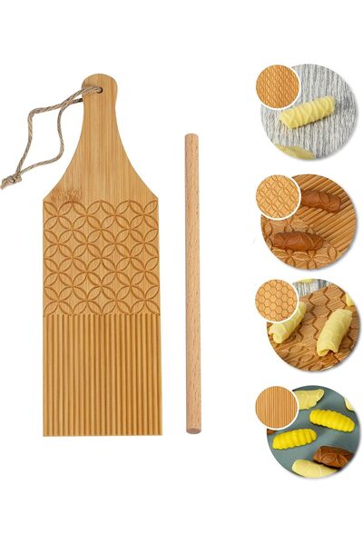 YORSEEK Combo Gnocchi Pasta Board Garganelli Board and Gnocchi Stripper