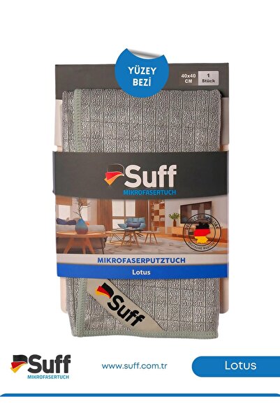 Suff Lotus Yüzey Temizlik Bezi Damalı 40x40 Gri | Gri
