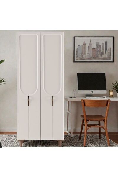 comiet Asya ayaklı tasarım 2 kapak MDF Gardırop