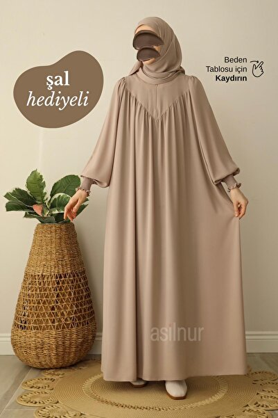 ASİLNUR Sema Dress Shawl Gift Set Stone