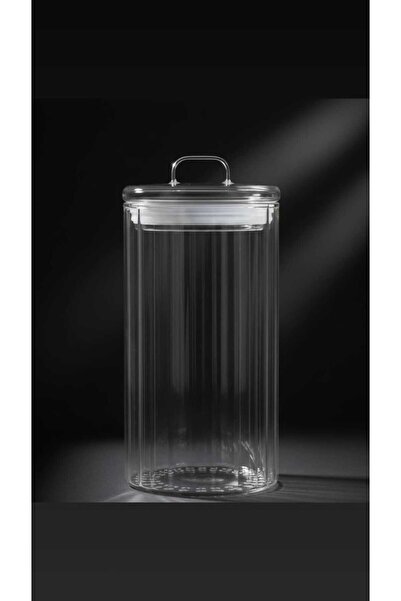 MİEN 1400 ml Cam Kavanoz Kapaklı – Bakliyat, Baharat & Kuru Gıda Saklama Kabı...